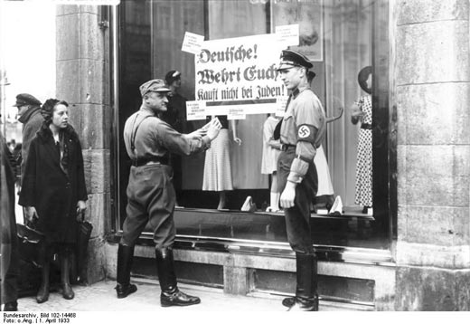 Boykot mod j�diske forretninger, Berlin 1933